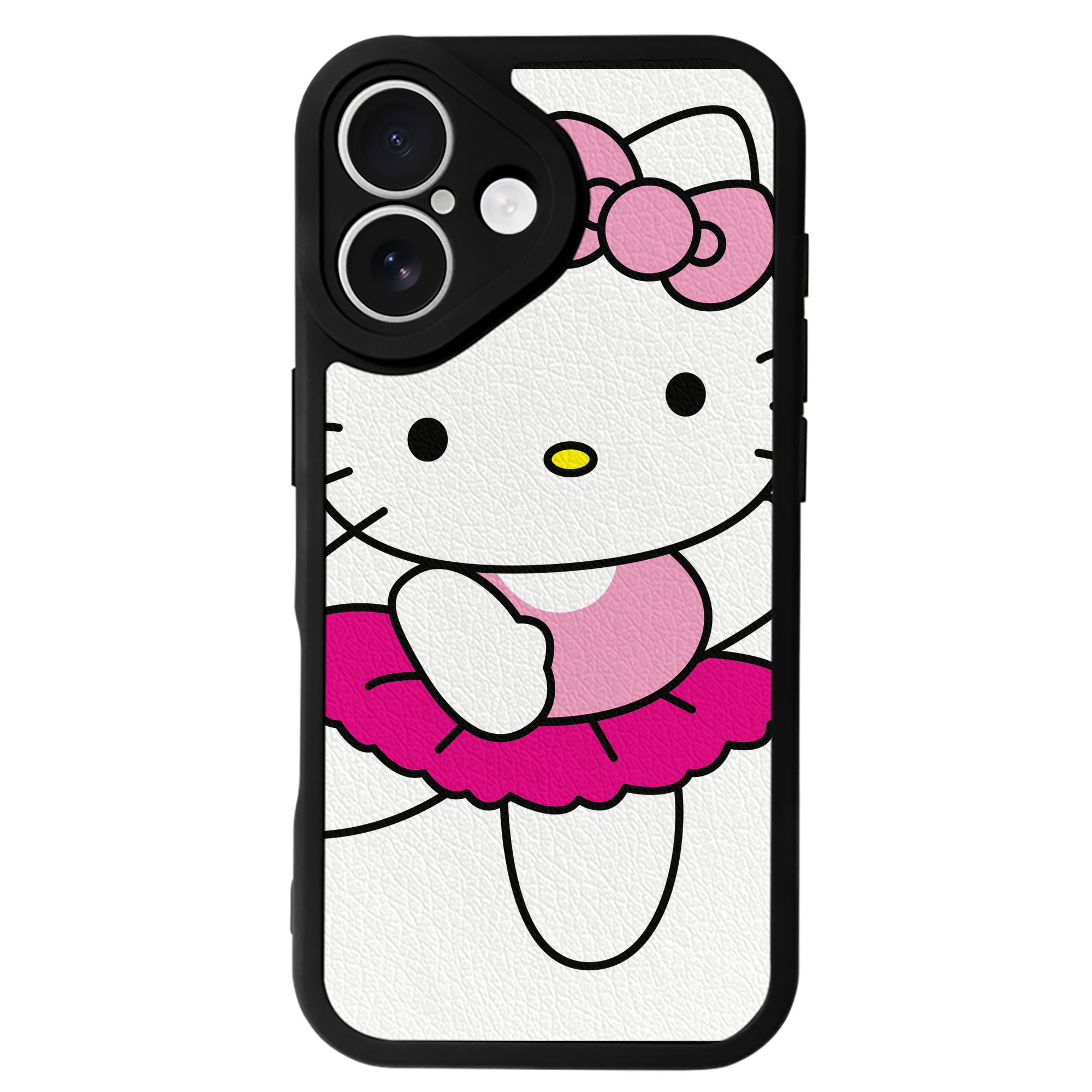 （画像用） Hello Kitty ハローキティ 【iPhone 16シリーズ対応】シリコンスマホケース（レザー調） 材質：シリコン